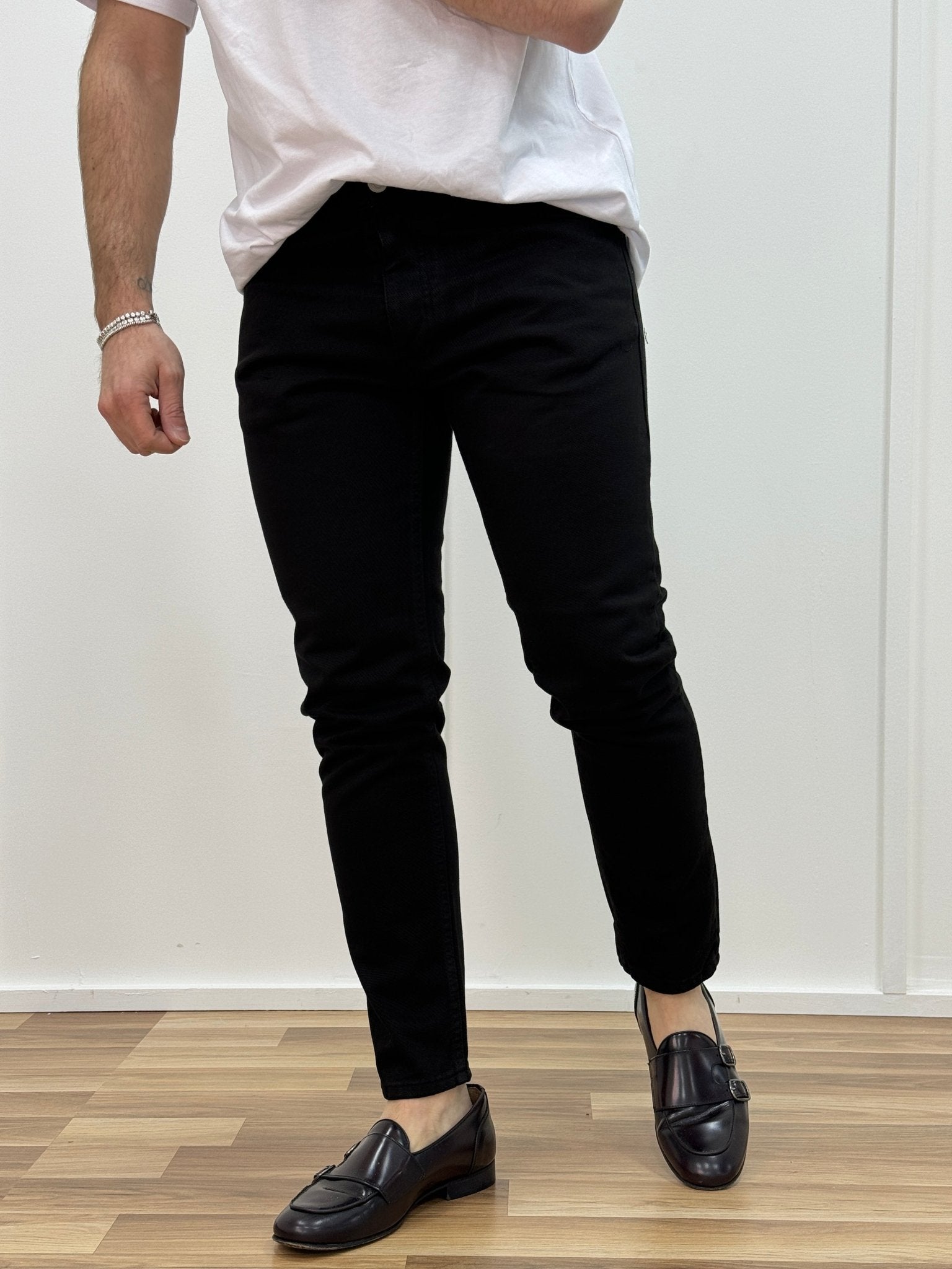 Pantalone Uomo Cinque Tasche Nero - SEASON LAB