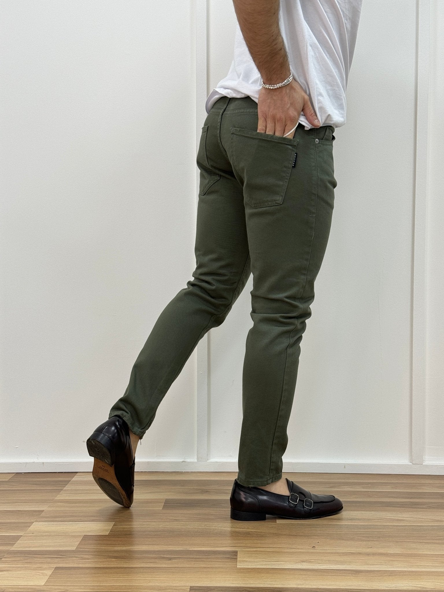 Pantalone Uomo Cinque Tasche Verde - SEASON LAB